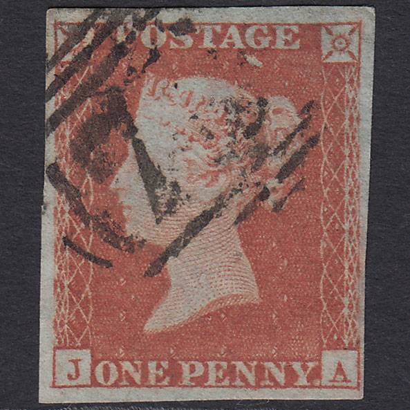 GB QV 1841 1d Red-brown (Plate 94) SG8-B1(1) JA FU 4 Good Margins