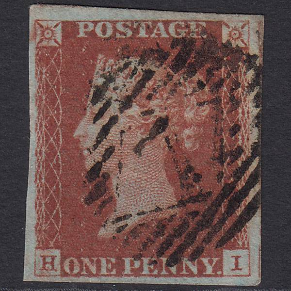 GB QV 1841 1d (Plate 63) SG8-B1(1) HI FU 4 Good Margins London IS 7