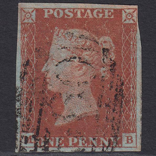 GB QV 1841 1d Pl 46 SG8-B1(1) MB FU 4 Margins Newport, Isle OF Wight 560