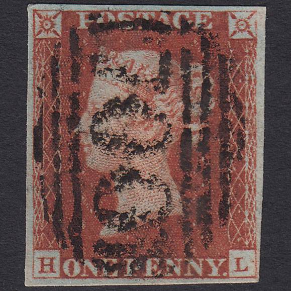 GB QV 1841 1d Pl 55 SG8-B1(1) HL FU Missing Imprimatur 4M Sheffield 700