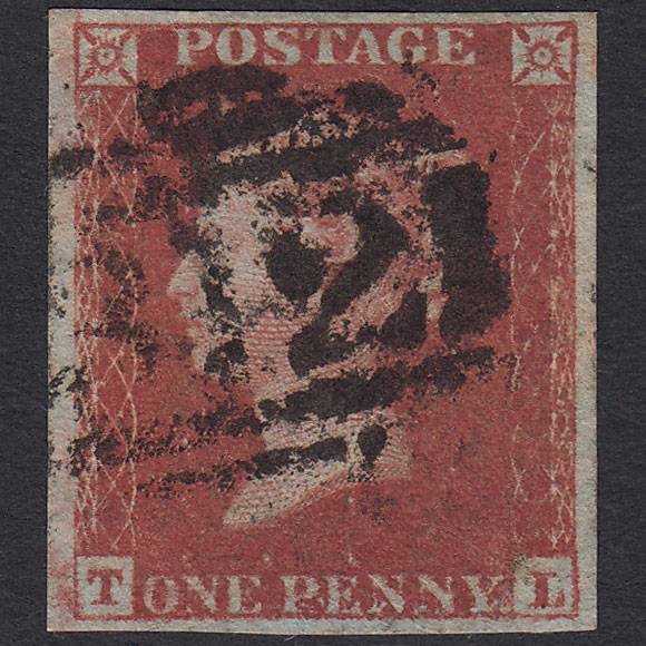 GB QV 1841 1d (Plate 166) SG8-B2(1) TL FU 4M Gloucester 312 Later State