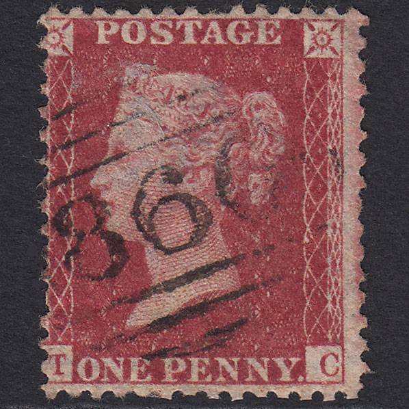 GB QV 1857 1d Rose-red (Plate 61) SG40-C10(1) TC GU Wellington 860
