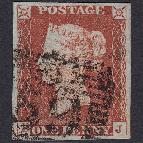 GB QV 1841 1d (Plate 60) SG8-B1(1) BJ GU 4 Good Margins Glasgow 159