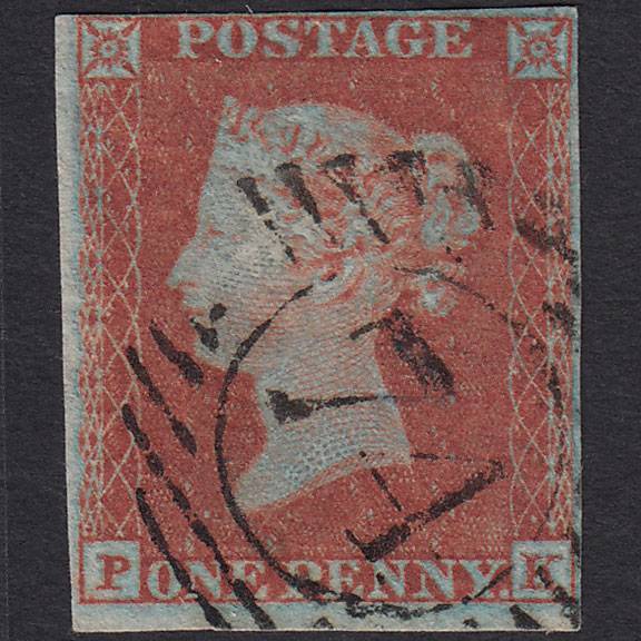 GB QV 1841 1d (Plate 138) SG8-B2(1) Framed Reverse PK FU London D&S 74