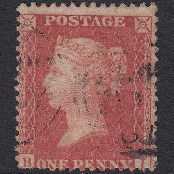 GB QV 1857 1d Rose-red (Plate 39) SG40-C10(1) BI GU Light Cancel Misperf