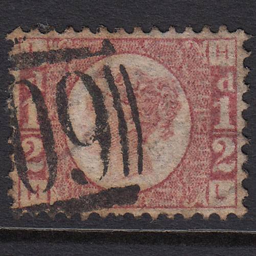 GB QV 1870 1/2d Rose-red (Plate 12) SG48-G4 HL GU Perfect Centring
