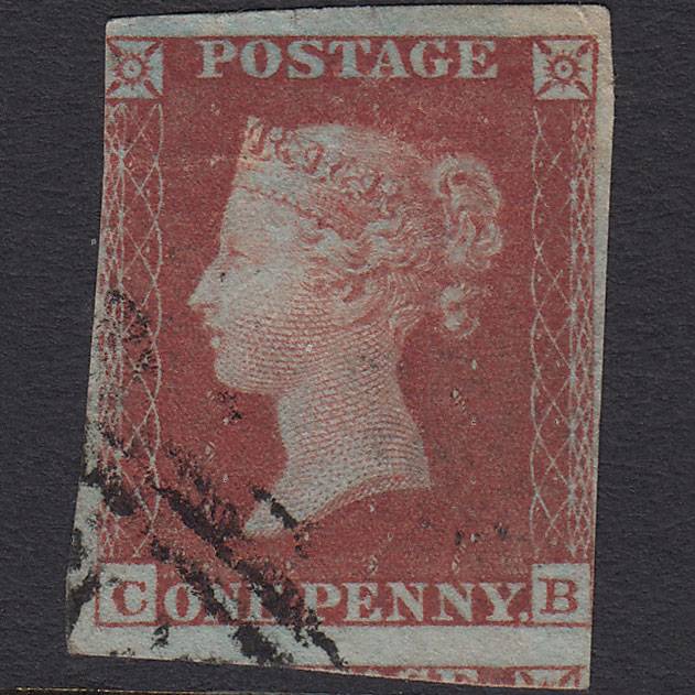 GB QV 1841 1d Red-brown (Plate 165) SG8-B2(1) CB GU Light Cancel