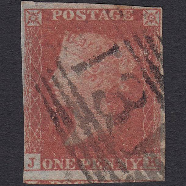 GB QV 1841 1d Red-brown (Plate 142) SG8-B2(1) JK GU nr 4M Edinburgh 131