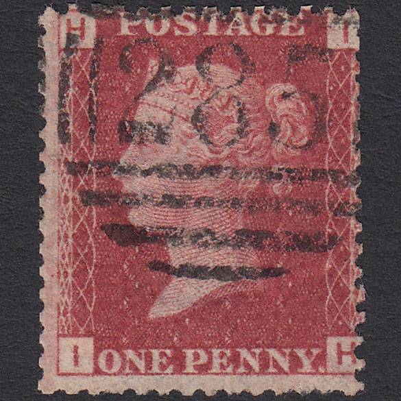 GB QV 1864 1d Lake-red (Plate 71) SG44-G1(2) IH GU Exeter 285