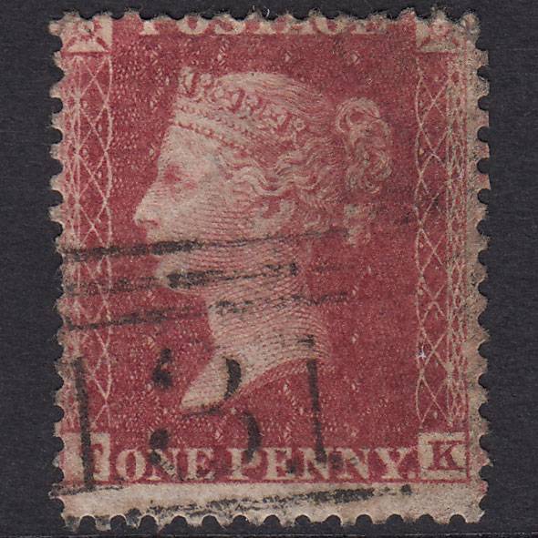 GB QV 1857 1d Rose-red (Plate 60) SG40-C10(1) TK GU Edinburgh 131