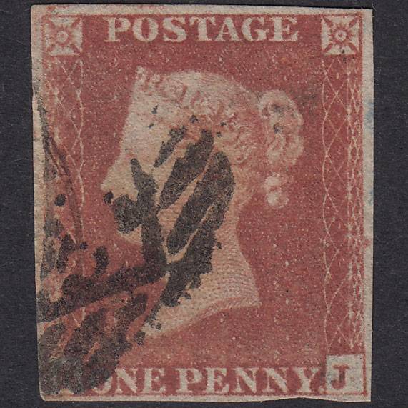 GB QV 1841 1d Red-Brown Plate 167 SG8-B2(1) SJ GU 4M London IS Cancel