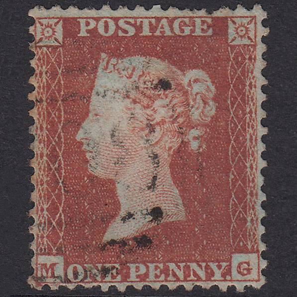 GB QV 1855 1d Plate 194 SG22-C2(1) MG GU Light Cancel Well Centred