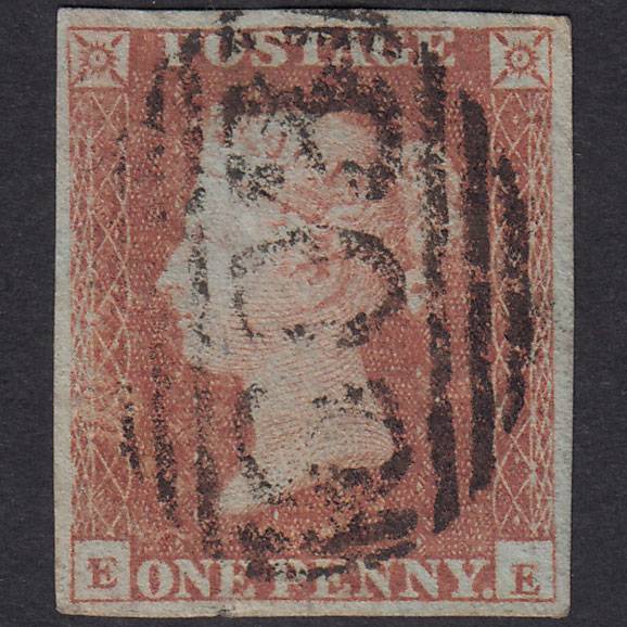 GB QV 1841 1d Red-Brown Plate 86 SG8-B1(1) EE GU 4 Margins Oxford 603