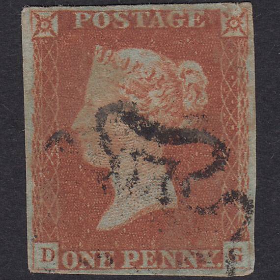 GB QV 1841 1d Red-Brown Plate 23 SG8-B1(1) DG GU Missing Imprimatur 4M MX
