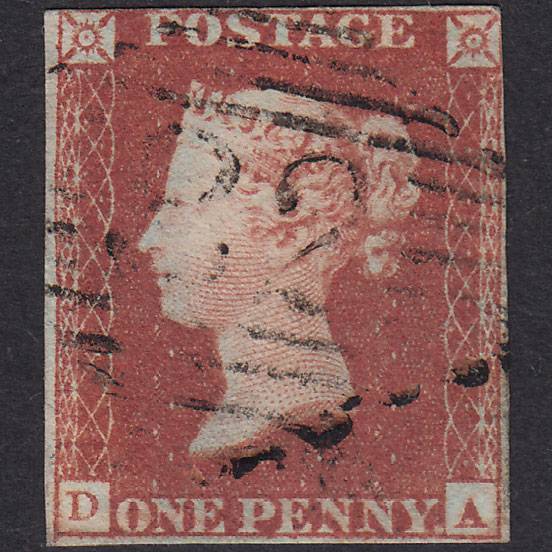 GB QV 1841 1d Red-Brown Plate 90 SG8-B1(1) DA FU Nr 4M Ballinasloe 32