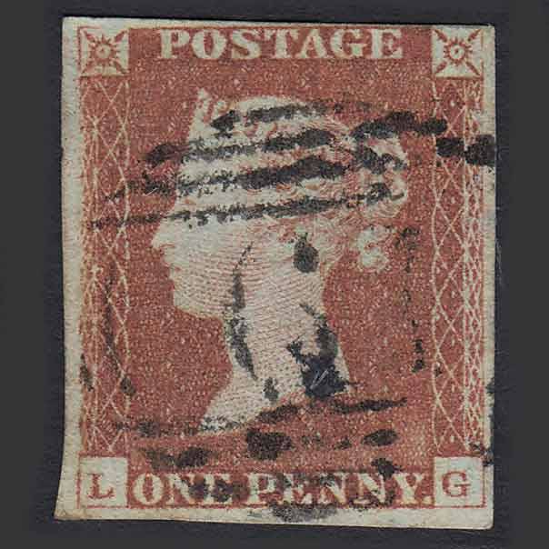 GB QV 1841 1d Red-brown (Plate 64) SG8-B1(1) LG GU 4 Margins