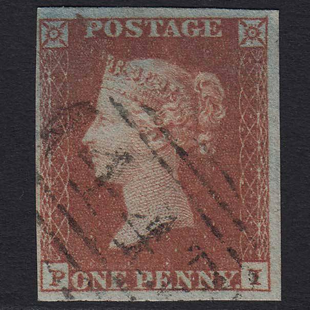 GB QV 1841 1d Red-brown (Plate 131) (SG8) 'PI' VFU 4M Imperf