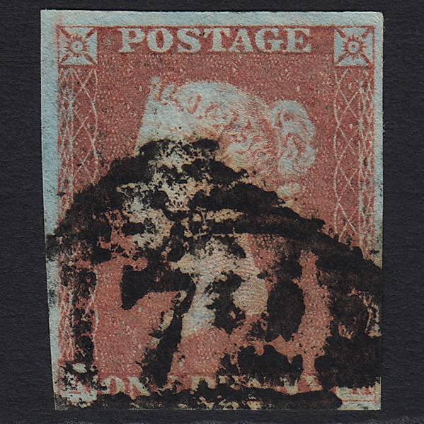 GB QV 1841 1d Red-brown SG8-B1(1) NH GU Londonderry 172 4 Margins