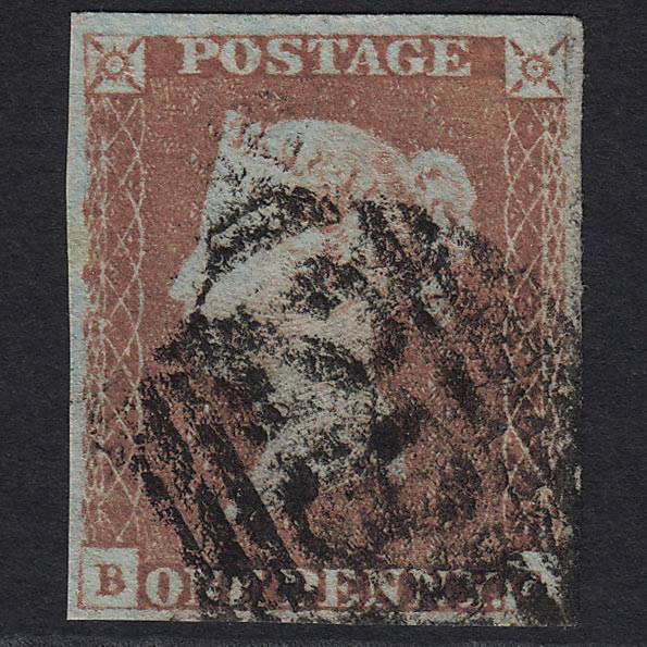 GB QV 1841 1d Red-brown (Plate 73) SG8-B1(1) BC GU Exeter 285 4 Margins