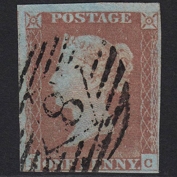 GB QV 1841 1d (Plate 68) SG8a-B1(2) EC FU London IS 8 4M Constant Variety
