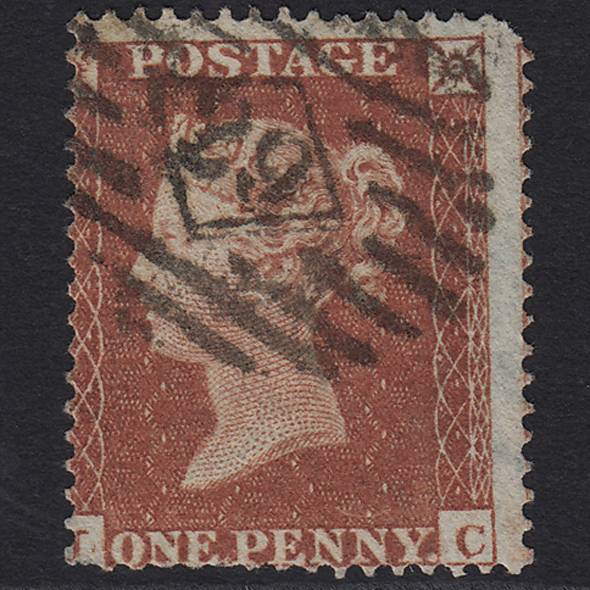 GB QV 1854 1d Red-brown (Plate 177) SG17-C1(1) LC GU London IS 29