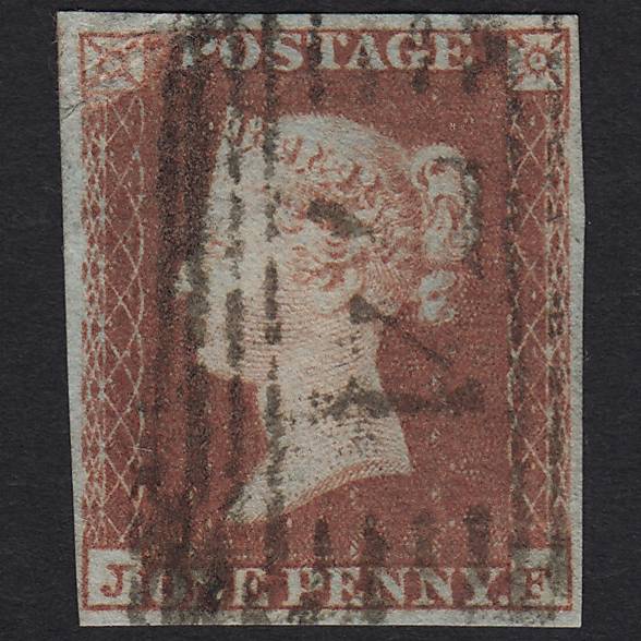 GB QV 1841 1d Red-brown Pl 89 SG8-B1(1) JF GU Coldstream 74 4 Margins