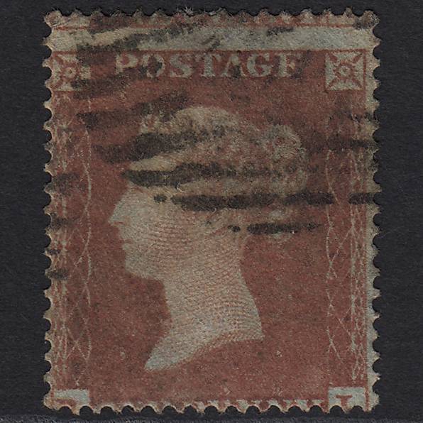 GB QV 1854 1d Red-brown SG17-C1(1) GU Misperf