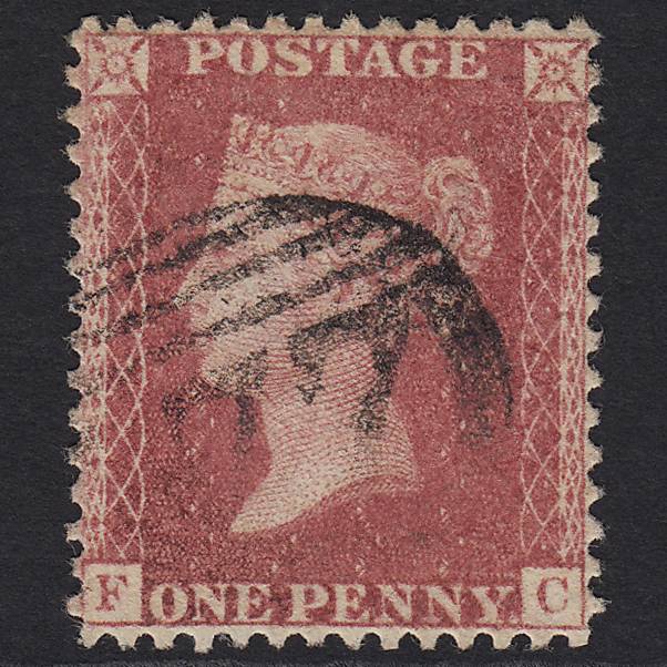 GB QV 1857 1d Rose-red (Plate 59) SG40-C10(1) FC VFU Perfectly Centred