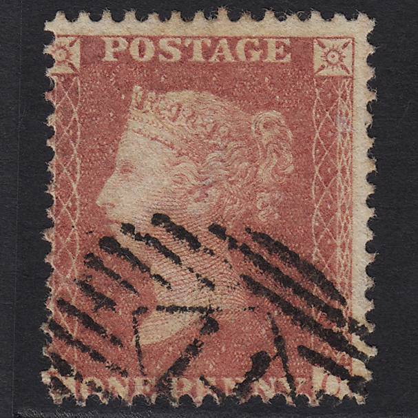 GB QV 1857 1d Rose-red (Plate 37) SG40-C10(1) EC FU London IS 14