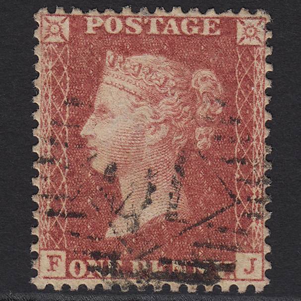 GB QV 1857 1d Rose-red (Plate 44) SG40-C10(1) FJ GU London IS Cancel