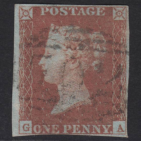 GB QV 1841 1d Red-brown Pl 86 SG8-B1(1) GA FU 4M Imperf Sherborne 702