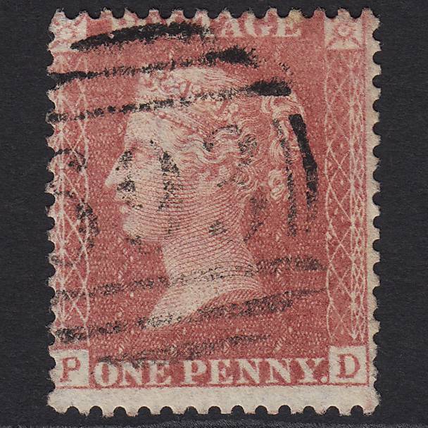 GB QV 1857 1d Pale Rose (Plate 36) SG39-C10(3) PD FU Scarborough 693