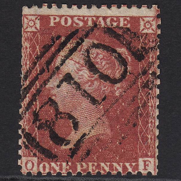 GB QV 1857 1d Rose-red (Plate 55) SG40-C10(1) OF PU Tring 810
