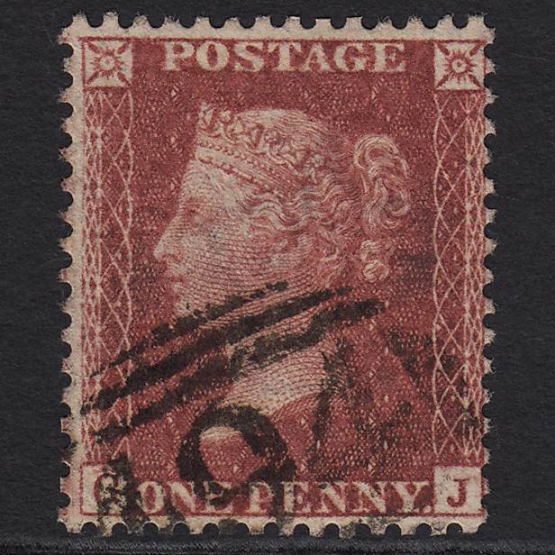 GB QV 1857 1d Deep Rose-red (Plate 36) SG41-C10(4) GJ FU Maldon 494