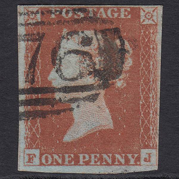 GB QV 1841 1d Red-brown (Plate 62) SG8-B1(1) FJ GU 4 Margins