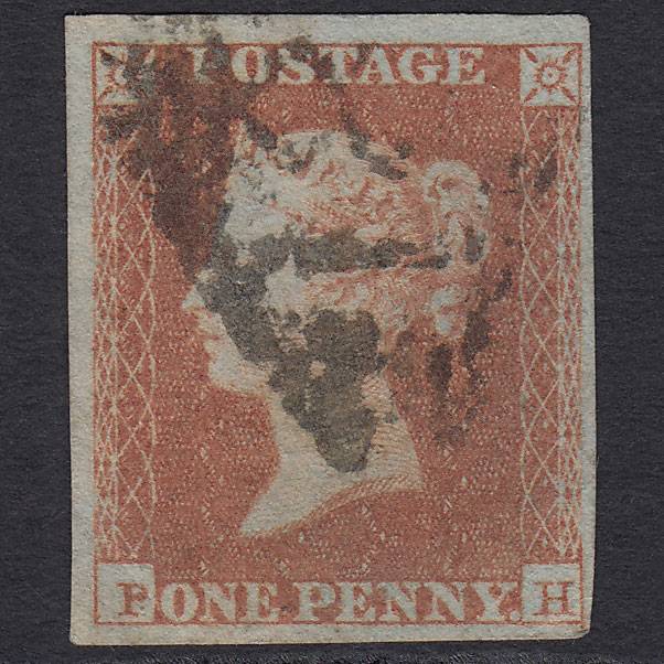 GB QV 1841 1d Red-brown (Plate 117) SG8-B1(1) PH GU 4M Imperf Ireland
