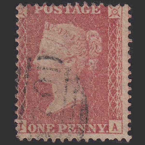 GB QV 1857 1d (Plate 46) SG39-C10d(3) TA Watermark Error GU Light Cancel