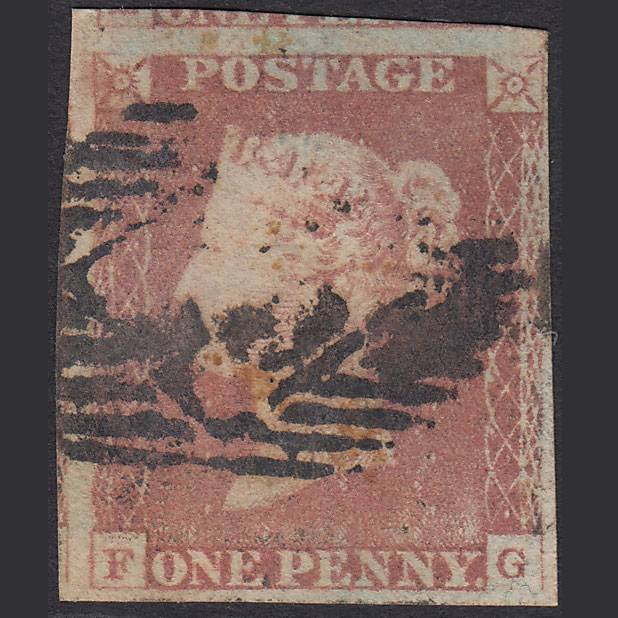 GB QV 1841 1d Pale Red-brown Pl 64 SG9-B1(3) FG PU 4M London IS Cancel