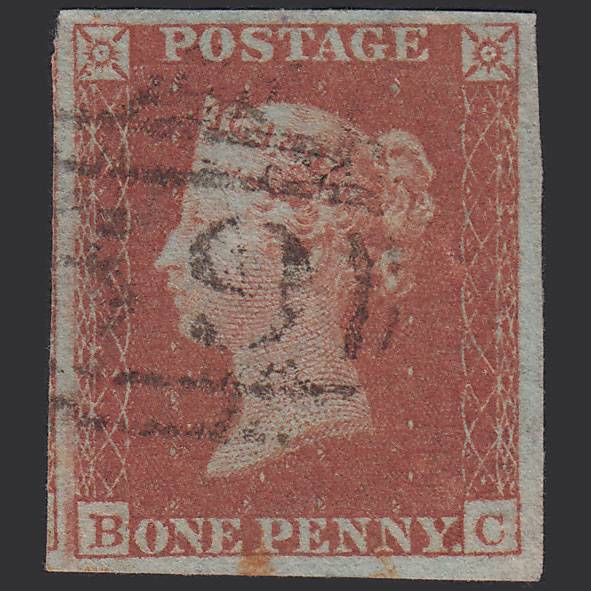 GB QV 1841 1d Red-brown (Plate 174) SG8-B2(1) BC FU 4 Good Margins