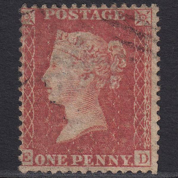 GB QV 1857 1d Rose-red (Plate 59) SG40-C10(1) ED GU Light Cancel