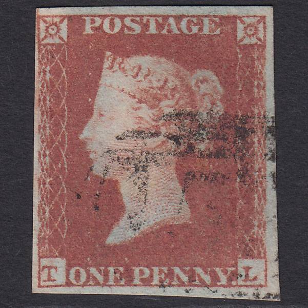 GB QV 1841 1d Red-brown (Plate 96) SG8-B1(1) TL VFU Missing Imprimatur 4M