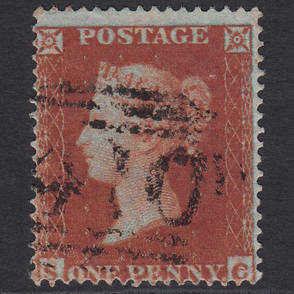 GB QV 1854 1d (Plate 195) SG17-C1(1) Const Var Framed Rev SC VFU Kelvedon 410