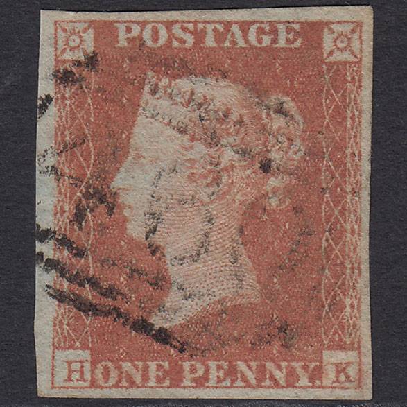 GB QV 1841 1d Red-brown (Plate 111) SG8-B1(1) HK FU 4 Margins Wragby 460
