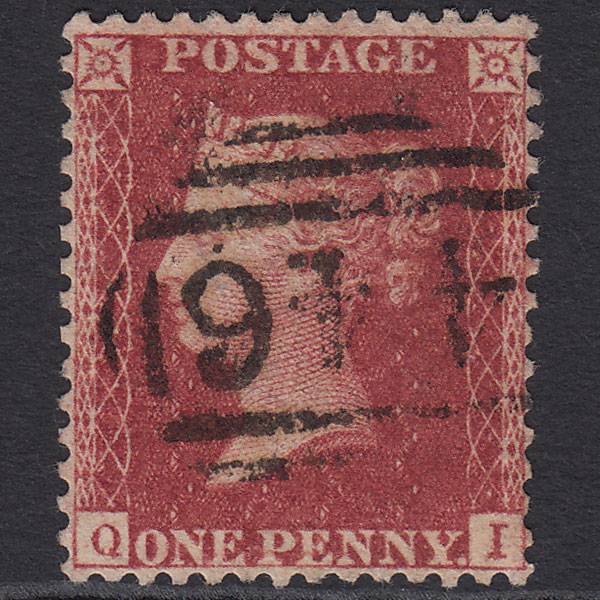GB QV 1857 1d (Plate 49) SG40-C10(1) QI FU Ledbury 446 Well Centred