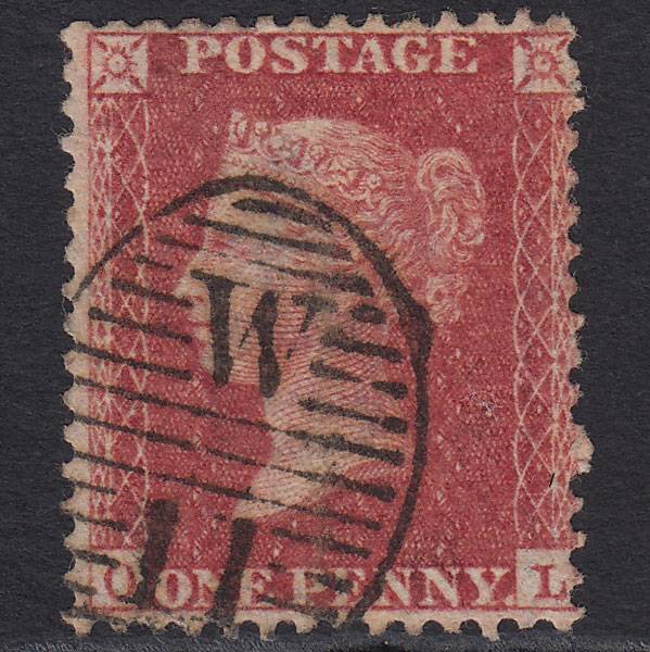 GB QV 1857 1d Rose-red (Plate 42) SG40-C10(1) OL FU London D&S W11