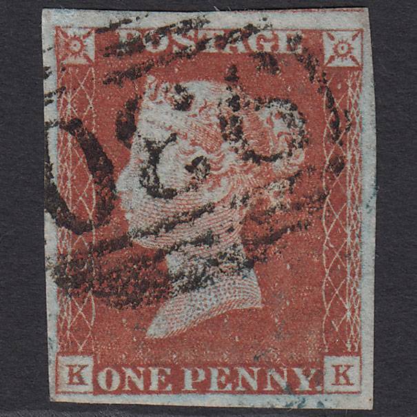 GB QV 1841 1d Red-brown Pl 59 SG8-B1(1) KK FU 4 Good Margins York 930
