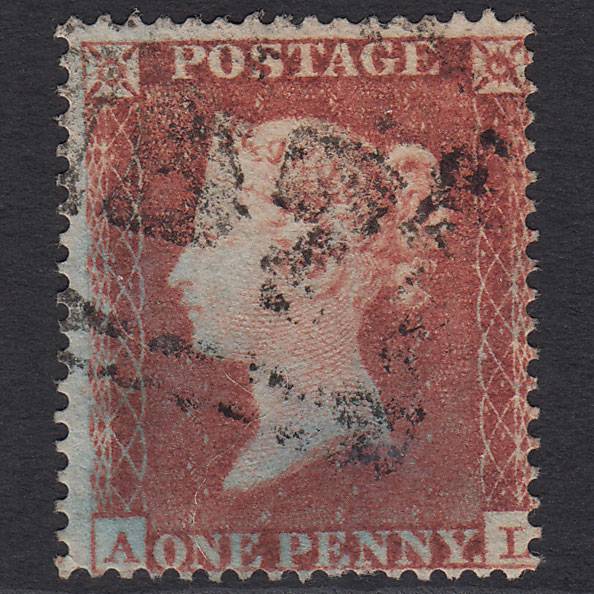 GB QV 1854 1d Red-brown SG17-C1(1) AL GU Missing Imprimatur