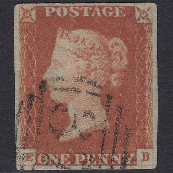GB QV 1841 1d Red-brown (Plate 78) SG8-B1(1) EB GU 4 Margins