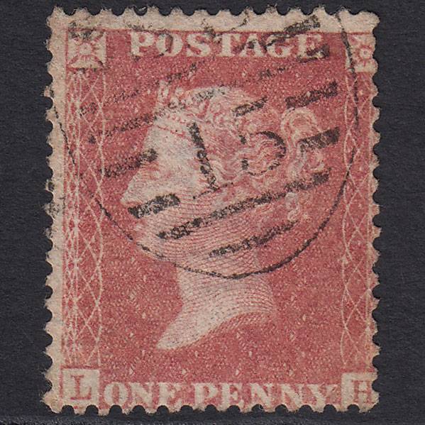 GB QV 1857 1d Pale Rose (Plate 55) SG39-C10(3) LH FU London D&S SE15