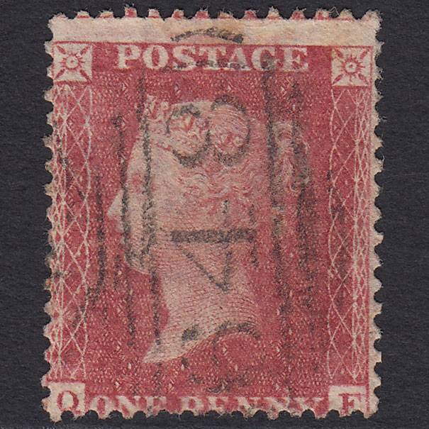 GB QV 1857 1d Rose-red (Plate 55) SG40-C10(1) QE FU Rochdale 648 Misperf